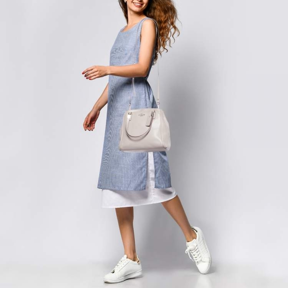 Coach Beige Leather Minetta Satchel